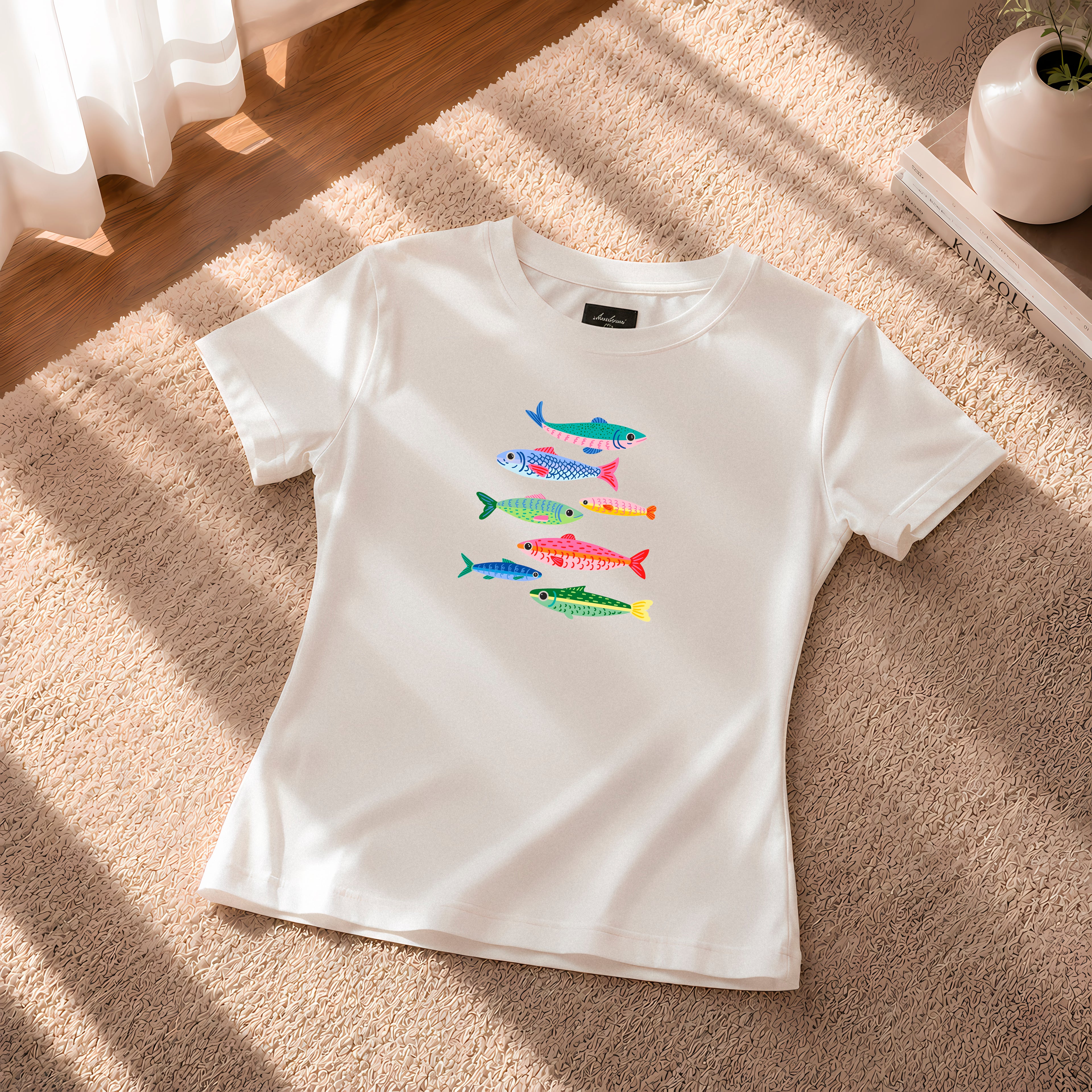 CAMISETA MUJER PECES