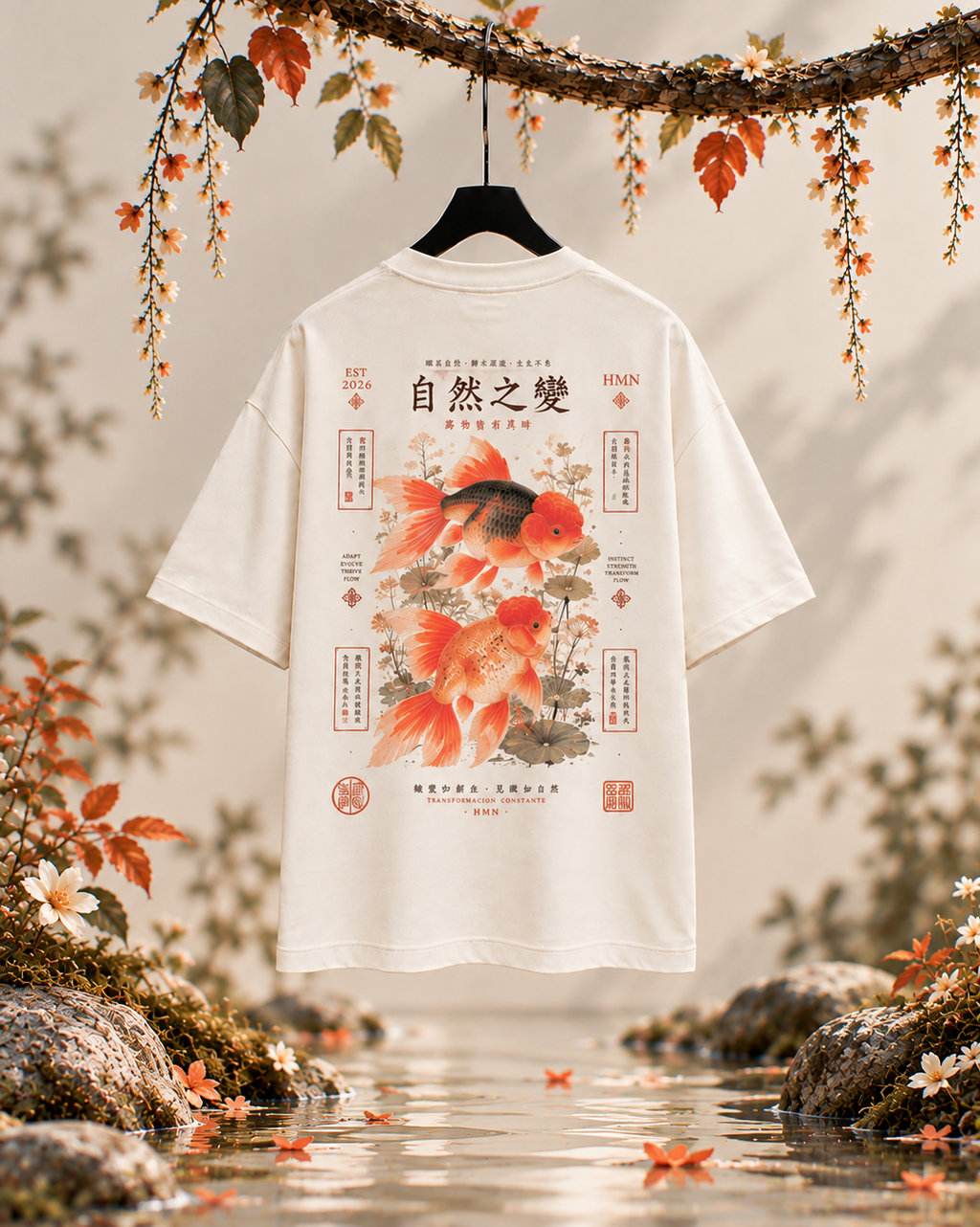 CAMISETA OVERSIZE ORANGE KOI