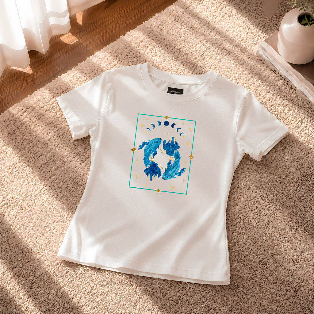 CAMISETA MUJER PEZ AZUL
