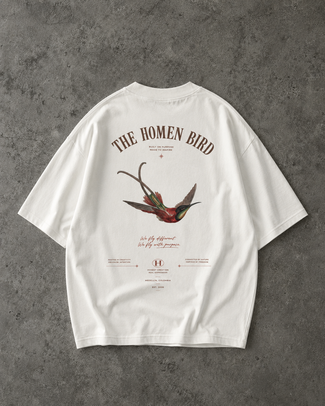 CAMISETA OVERSIZE THE HOMEN BIRD