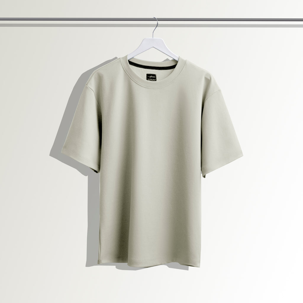 CAMISETA OVERSIZE TACTO GRIS CLARO