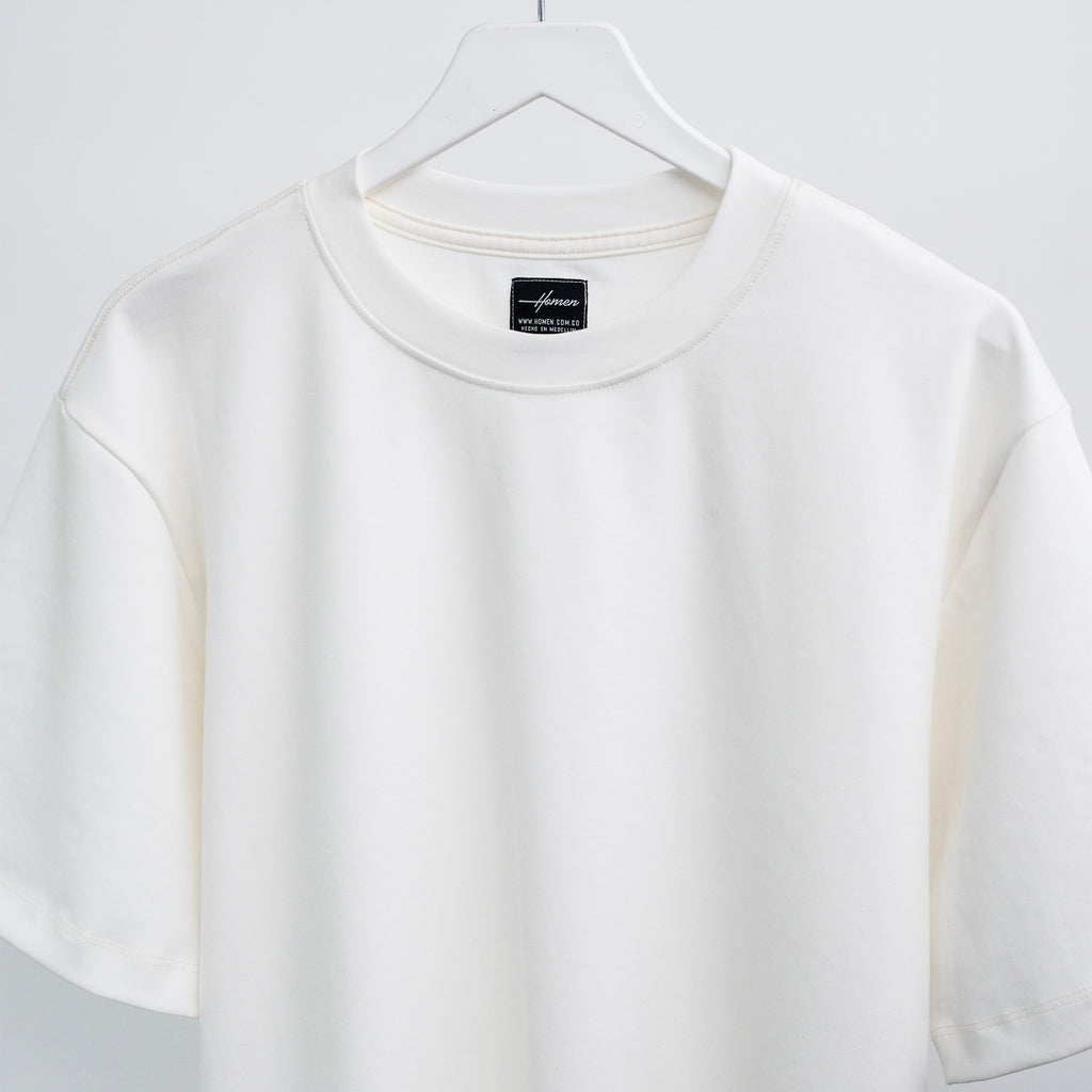 CAMISETA OVERSIZE ULTRA PREMIUM BLANCO HUESO