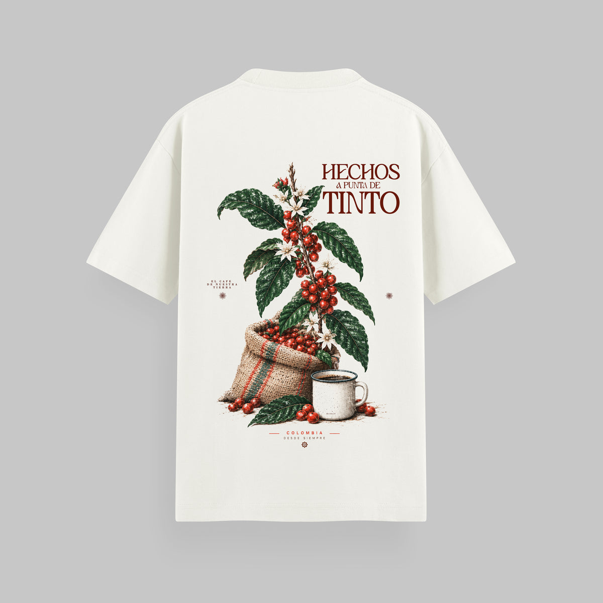 CAMISETA OVERSIZE HECHOS A PUNTA DE TINTO