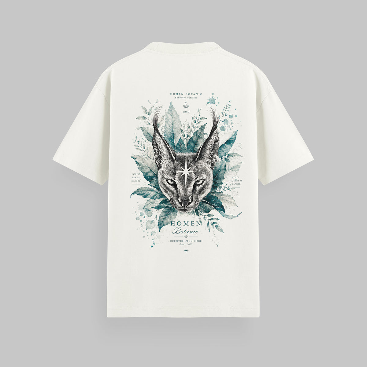 CAMISETA OVERSIZE FELINO BOTANIC