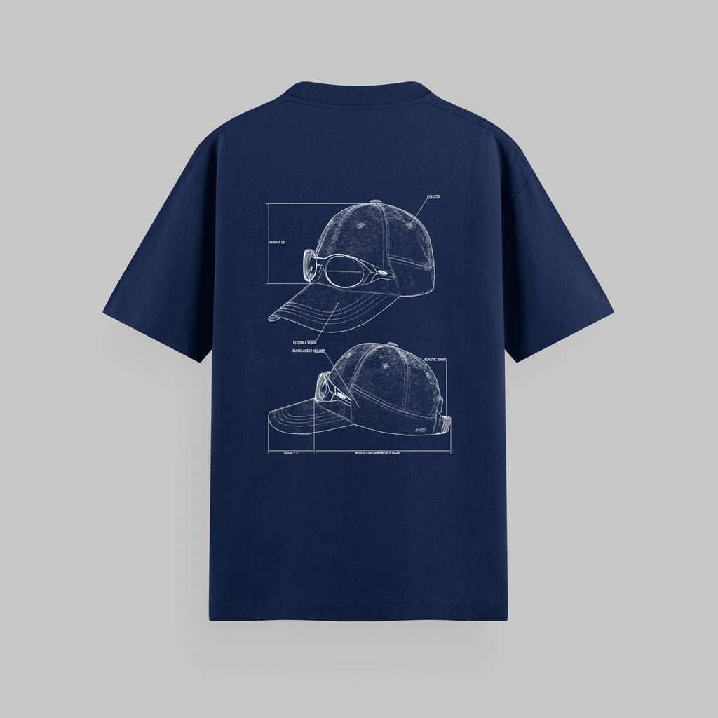 CAMISETA OVERSIZE GORRA BLUES
