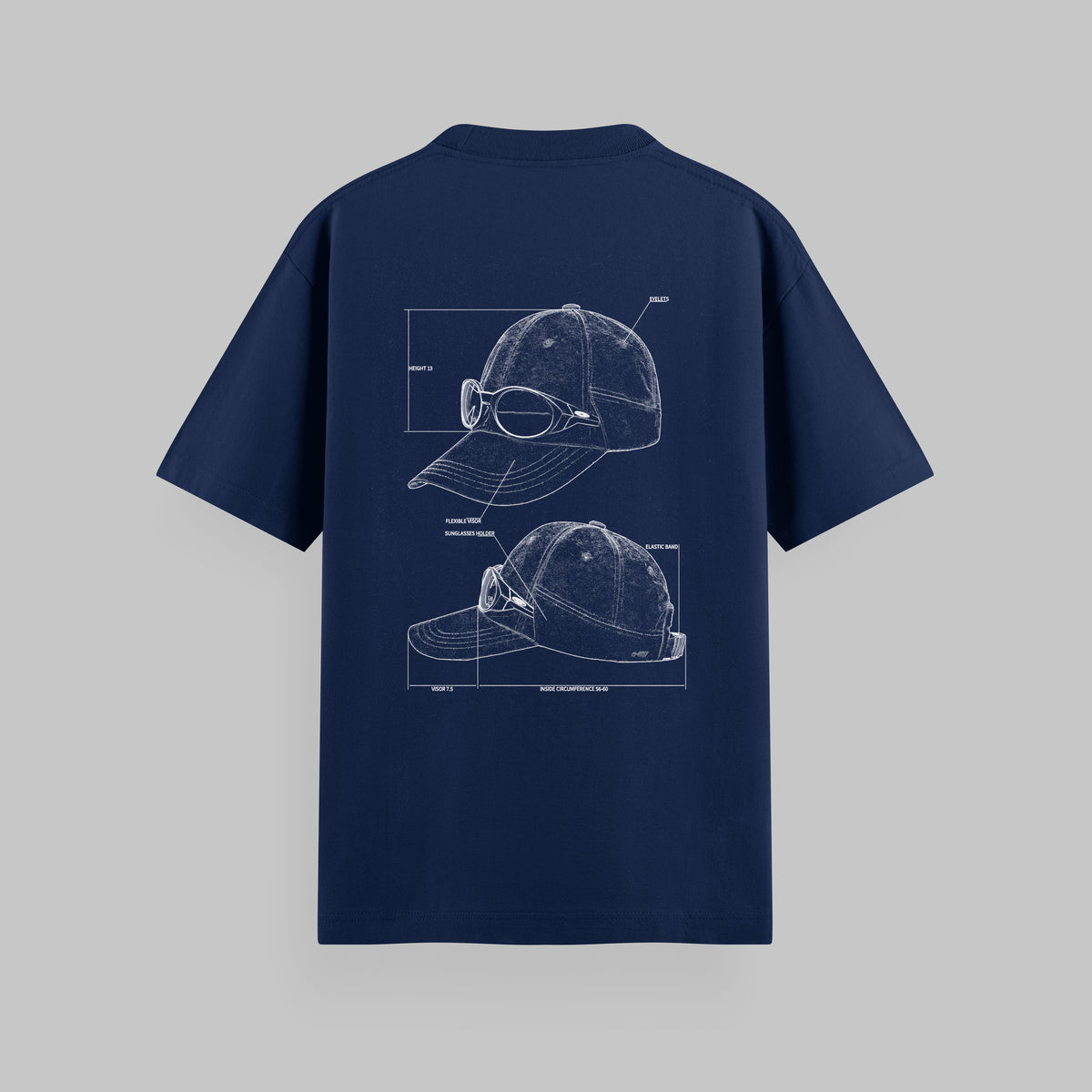 CAMISETA OVERSIZE GORRA BLUES