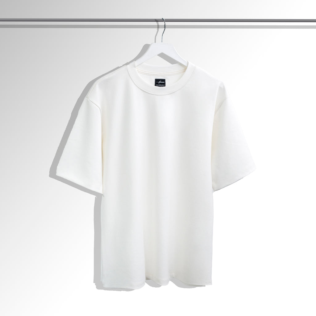CAMISETA OVERSIZE TACTO SUAVE BLANCO HUESO
