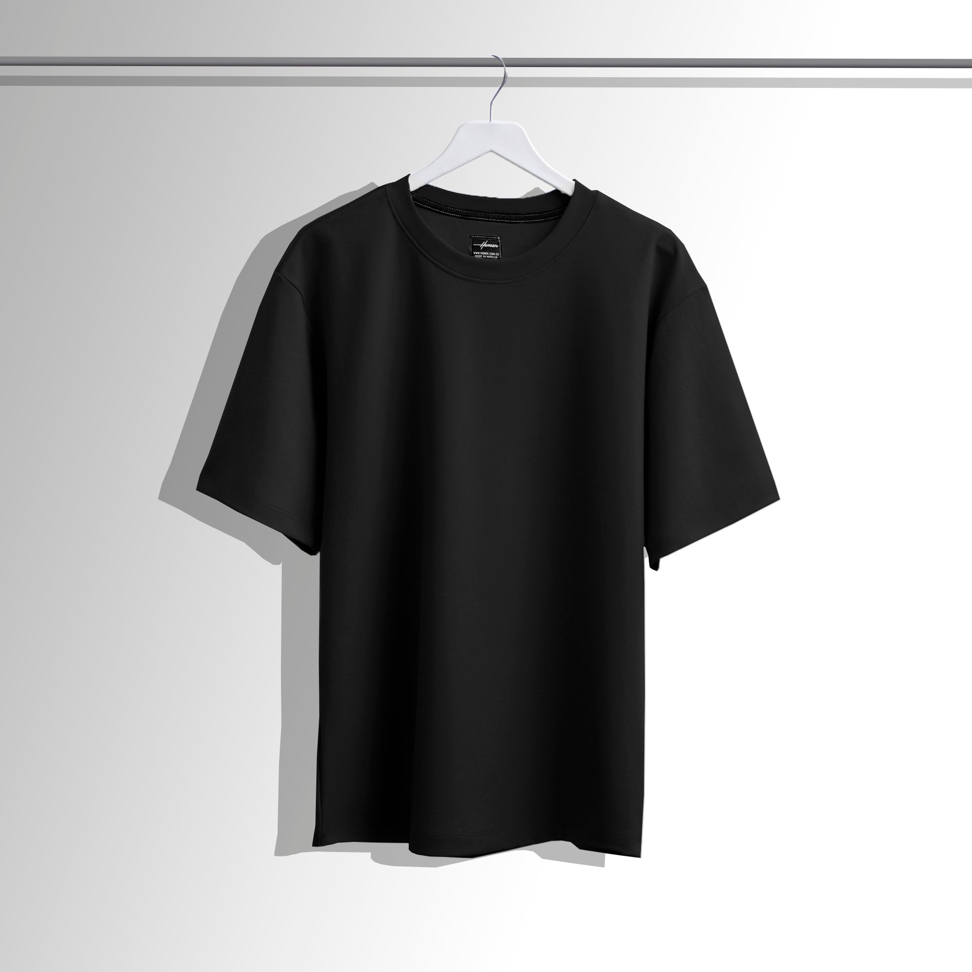 CAMISETA OVERSIZE TACTO SUAVE NEGRO