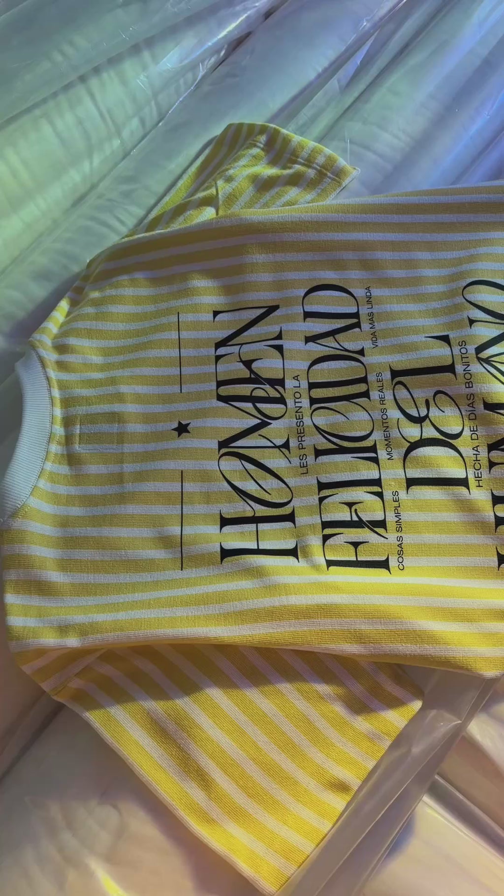 CAMISETA OVERSIZE COLECCIÓN RAYAS FELICIDAD DEL HUMANO