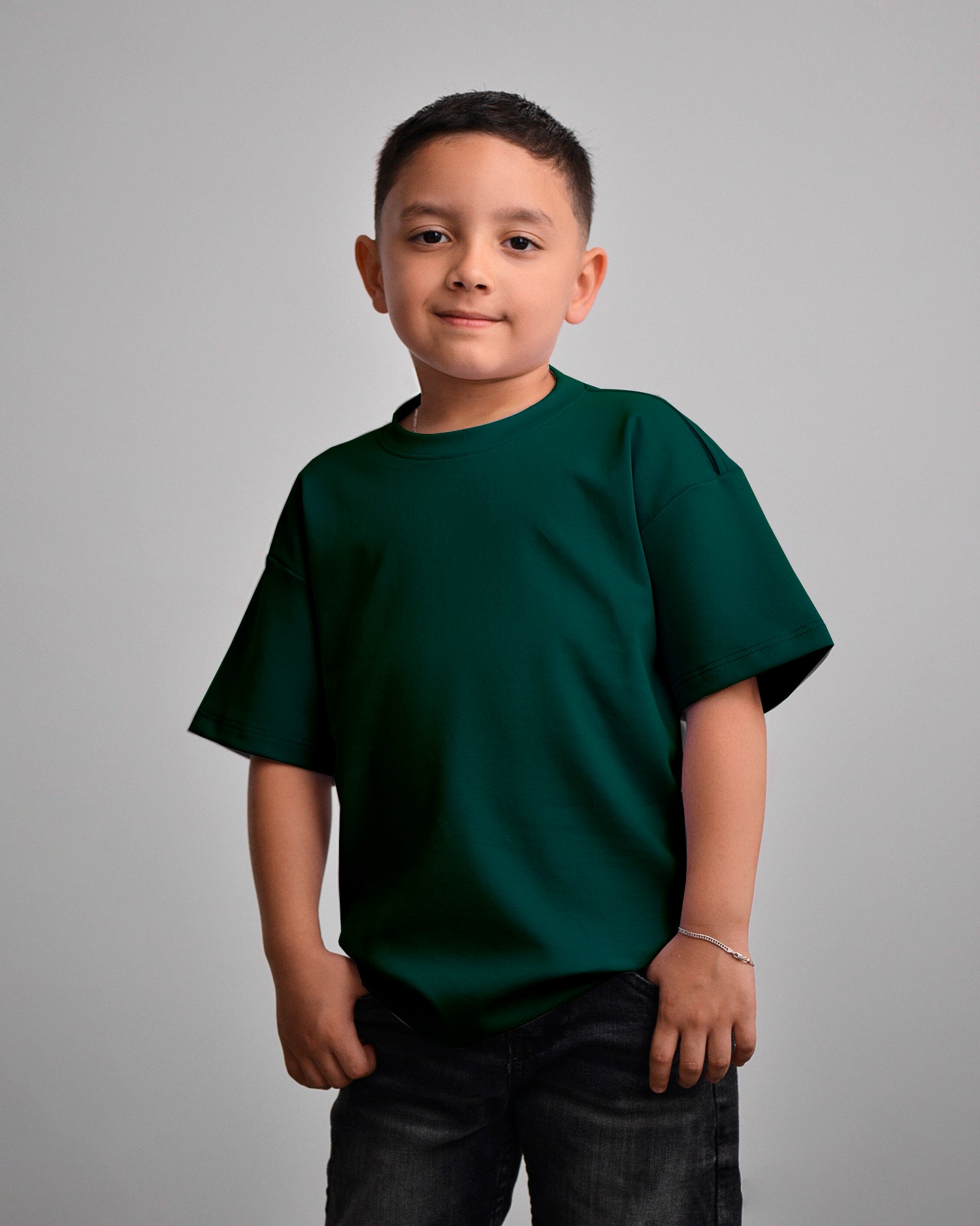 CAMISETA OVERSIZE KIDS VERDE BOTELLA