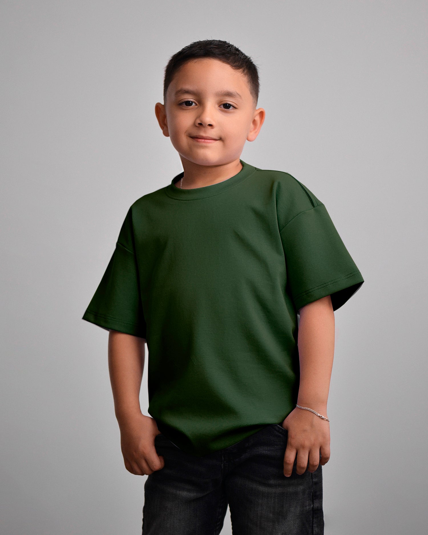 CAMISETA OVERSIZE KIDS VERDE MILITAR