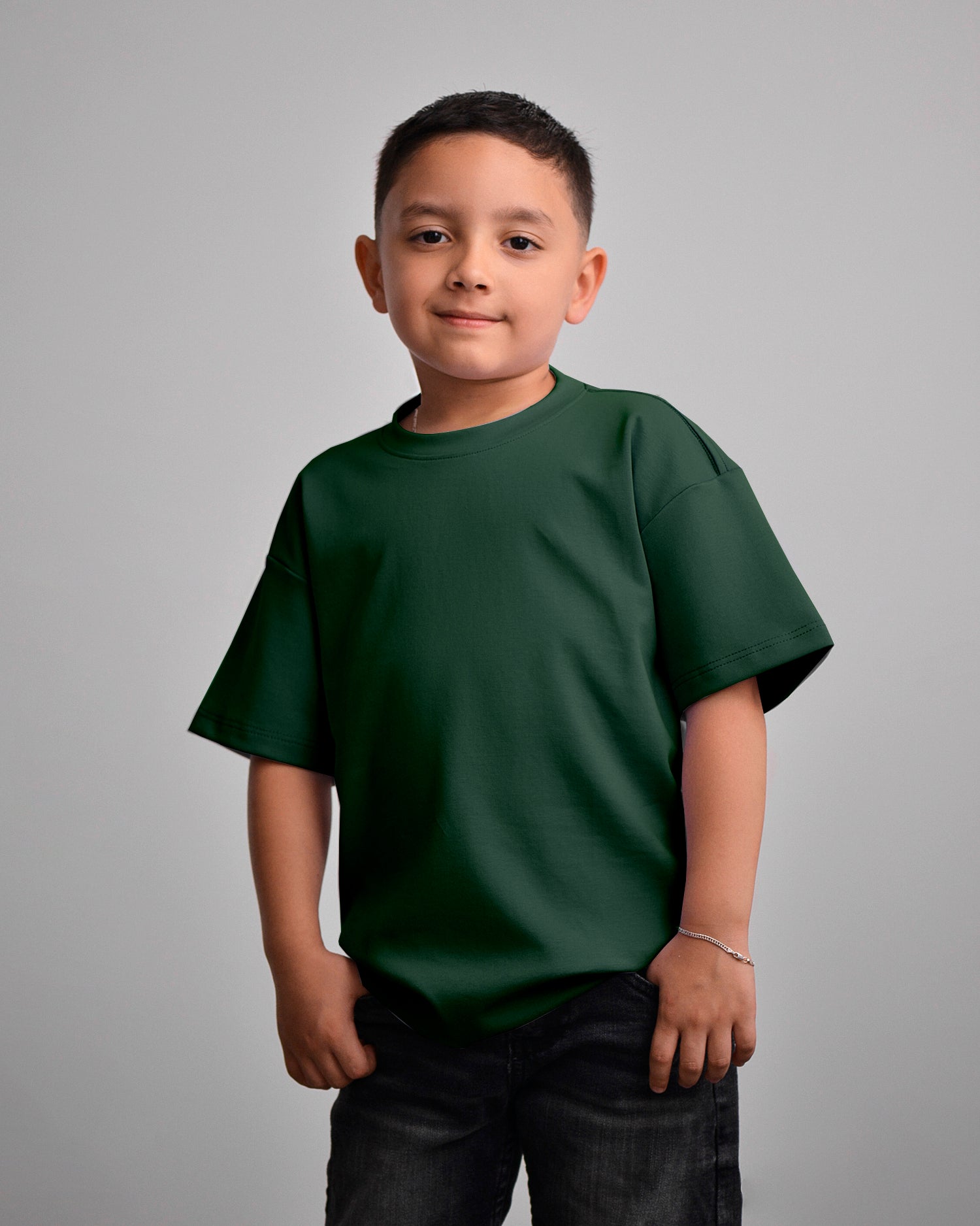 CAMISETA OVERSIZE KIDS VERDE PINO